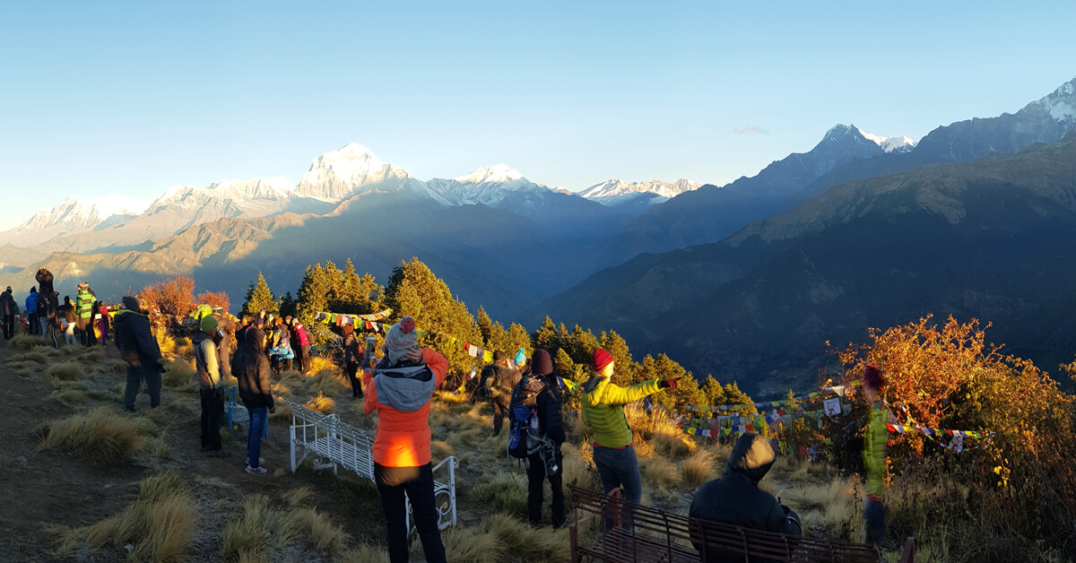 View from the Poon Hill Poon Hill Trek for Nepali